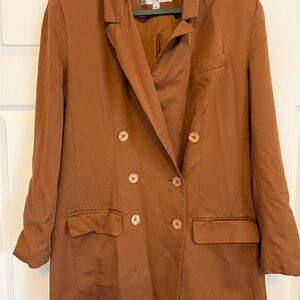 Valerie Stevens Brown Double-Breasted Blazer